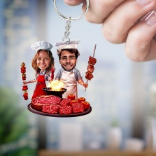 Kişiye Özel Karikatür Figür I Anahtarlık Biblo I Aşçı Çift Kişiye Özel Karikatür Figür I Anahtarlık Biblo I Aşçı Çift