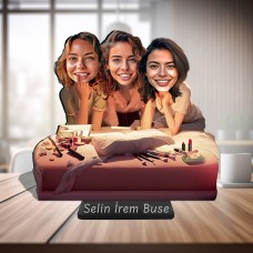 Kişiye Özel Karikatür Figür I Ahşap Masa Biblo I 3 Kadın Kişiye Özel Karikatür Figür I Ahşap Masa Biblo I 3 Kadın