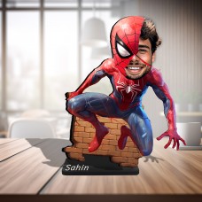 Kişiye Özel Karikatür Figür I Ahşap Masa Biblo I Örümcek Adam Kişiye Özel Karikatür Figür I Ahşap Masa Biblo I Örümcek Adam