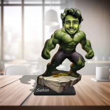 Kişiye Özel Karikatür Figür I Ahşap Masa Biblo I Hulk Kişiye Özel Karikatür Figür I Ahşap Masa Biblo I Hulk