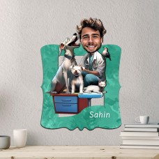 Kişiye Özel Karikatür Figür I Ahşap Tablo I Veteriner Kişiye Özel Karikatür Figür I Ahşap Tablo I Veteriner
