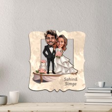 Kişiye Özel Karikatür Figür I Ahşap Tablo I Gelin Damat Kişiye Özel Karikatür Figür I Ahşap Tablo I Gelin Damat
