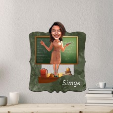 Kişiye Özel Karikatür Figür I Ahşap Tablo I Kadın Öğretmen Kişiye Özel Karikatür Figür I Ahşap Tablo I Kadın Öğretmen