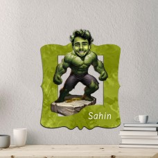 Kişiye Özel Karikatür Figür I Ahşap Tablo I Hulk Kişiye Özel Karikatür Figür I Ahşap Tablo I Hulk