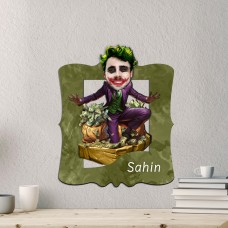 Kişiye Özel Karikatür Figür I Ahşap Tablo I Joker Kişiye Özel Karikatür Figür I Ahşap Tablo I Joker